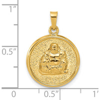 14K Yellow Gold Hollow Buddha Charm Pendant - Polished Finish by Oro Pregiato