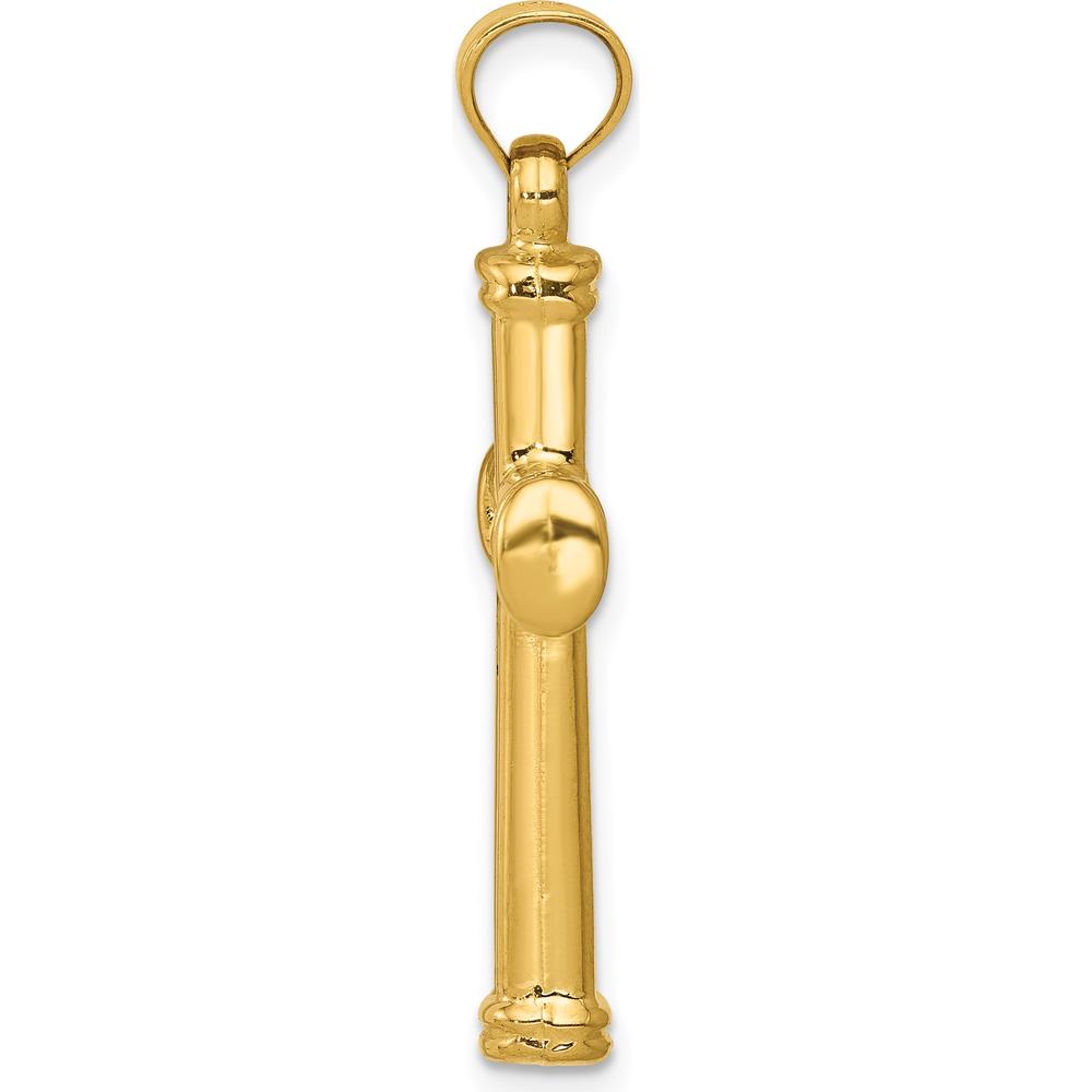 14K Yellow Gold Hollow Cross Pendant - 34mm Length, 18.3mm Width by Oro Pregiato