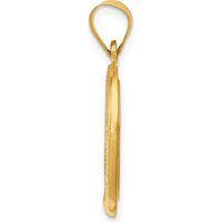 14K Yellow Gold Hollow Miraculous Medal Pendant with Polished and Satin Finish - 27.5mm Length by Oro Pregiato