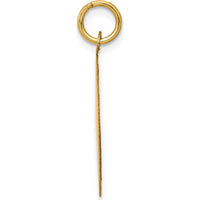 14K Yellow Gold Holy Communion Round Pendant with Diamond-Cut Edge - Polished and Satin Finish by Oro Pregiato