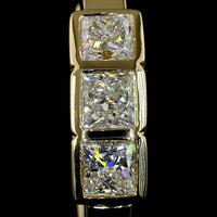 14K Yellow Gold Huggie Earrings with Bezel-Set Princess Cut Lab Diamonds - 0.91 Carat Total Diamond Weight - Covaloro Fine Jewelry