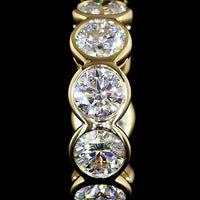 14K Yellow Gold Huggie Earrings with Bezel-Set Round Lab Diamonds - 2.01 Carat Total Diamond Weight - Covaloro Fine Jewelry