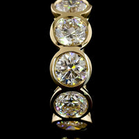 14K Yellow Gold Huggie Earrings with Bezel Set Round Lab Diamonds - 2.53 Carats Total Diamond Weight - Covaloro Fine Jewelry
