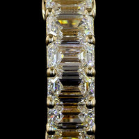 14K Yellow Gold Huggie Earrings with Emerald Cut Lab Diamonds - 12 Stones, 1.99 Carats Total Weight, E-F Color VS Clarity - Covaloro Fine Jewelry