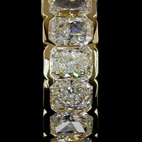 14K Yellow Gold Huggie Earrings with Half-Bezel Set Radiant Cut Lab Diamonds - 2.07 Carat Total Diamond Weight - Covaloro Fine Jewelry