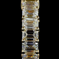14K Yellow Gold Huggie Earrings with Prong-Set Emerald Cut Lab Diamonds - 1.94 Carat Total Diamond Weight - Covaloro Fine Jewelry