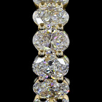 14K Yellow Gold Huggie Earrings with Prong Set Oval Cut Lab Diamonds - 3.04 Carat Total Weight, E-F Color VS Clarity - Covaloro Fine Jewelry