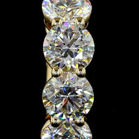 14K Yellow Gold Huggie Earrings with Prong Set Round Lab Diamonds - 1.93 Carats Total Diamond Weight - Covaloro Fine Jewelry