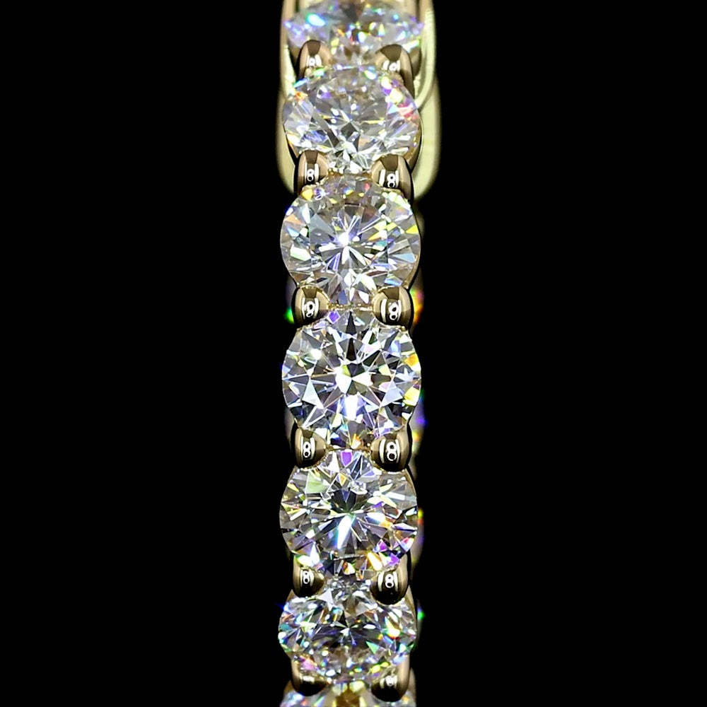 14K Yellow Gold Huggie Earrings with Round Brilliant Cut Lab Diamonds - 0.98 Carat Total Diamond Weight, E-F Color, VS1 Clarity - Covaloro Fine Jewelry