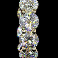 14K Yellow Gold Huggie Earrings with Round Brilliant Cut Lab Diamonds - 3.15 Carats Total Diamond Weight - Covaloro Fine Jewelry