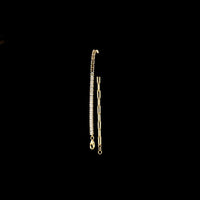 14K Yellow Gold Hybrid Baguette & Link Bracelet with 54 Lab Grown E-F VS1 Diamonds - 1.36 Total Carat Weight - Covaloro Fine Jewelry