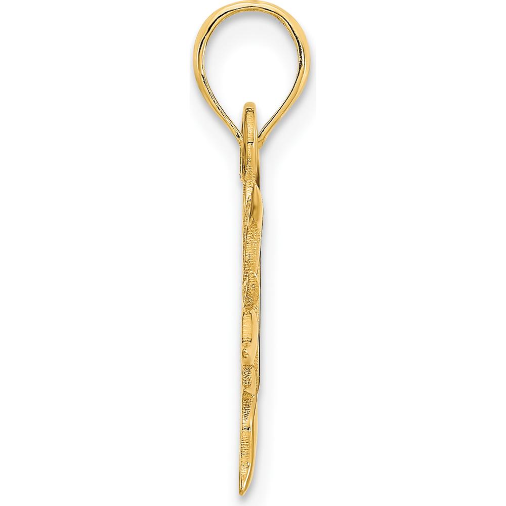 14K Yellow Gold "I Love My Sunshine" Sun Pendant with Epoxy Detailing by Oro Pregiato