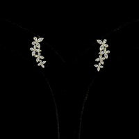 14K Yellow Gold Inclined Crawler Earrings with Marquise and Pear Shape Lab Grown Diamonds - 1.41 Carat Total Diamond Weight - Covaloro Fine Jewelry