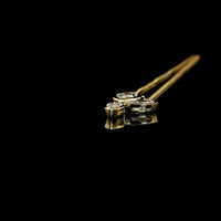 14K Yellow Gold Inclined Marquise Three-Stone Pendant with Bezel Set Lab-Grown Diamonds - 1.59 Carats Total Diamond Weight, E-F VS1 - Covaloro Fine Jewelry