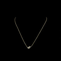 14K Yellow Gold Inclined Toi et Moi Pendant with Pear and Marquise Lab Diamonds - 0.39 Carat Total Weight - Covaloro Fine Jewelry