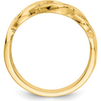 14K Yellow Gold Infinity Band Ring - Modern Tapered Design by Oro Pregiato