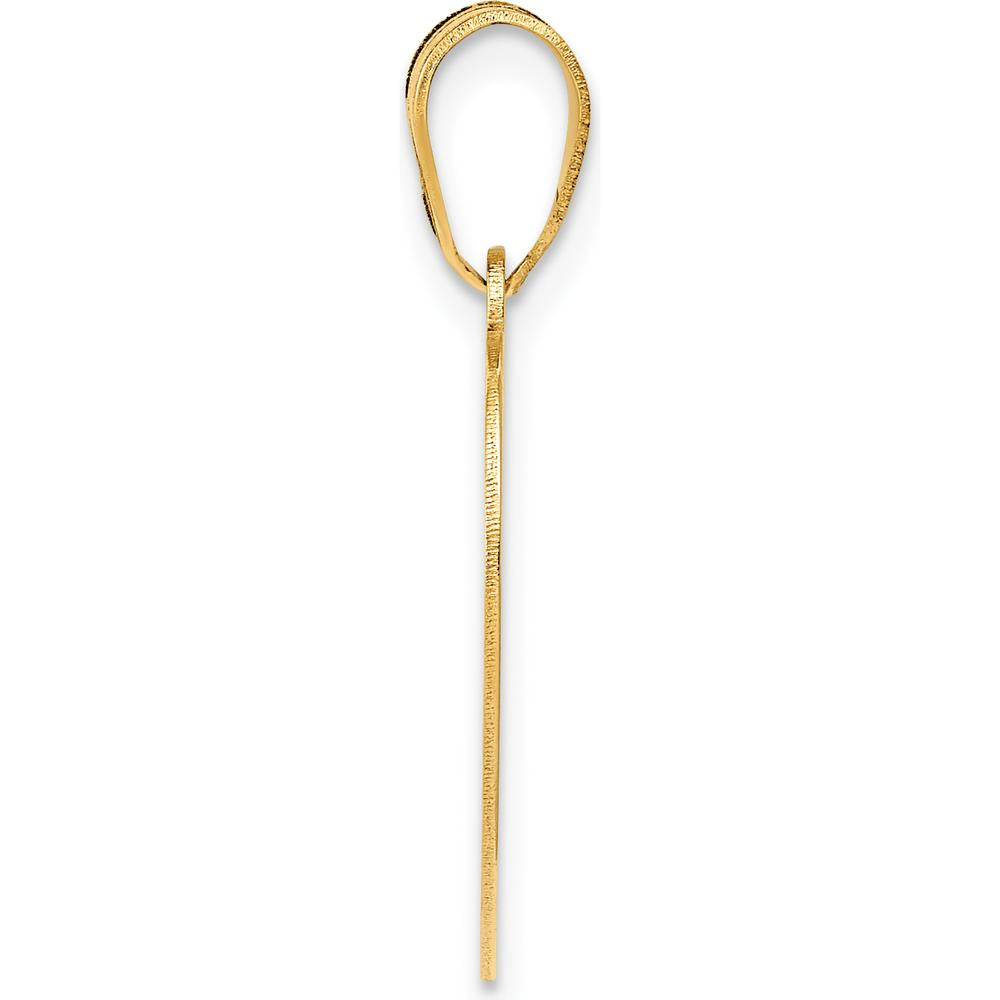 14K Yellow Gold Infinity FOREVER Laser Cut Heart Pendant - 25mm by Oro Pregiato