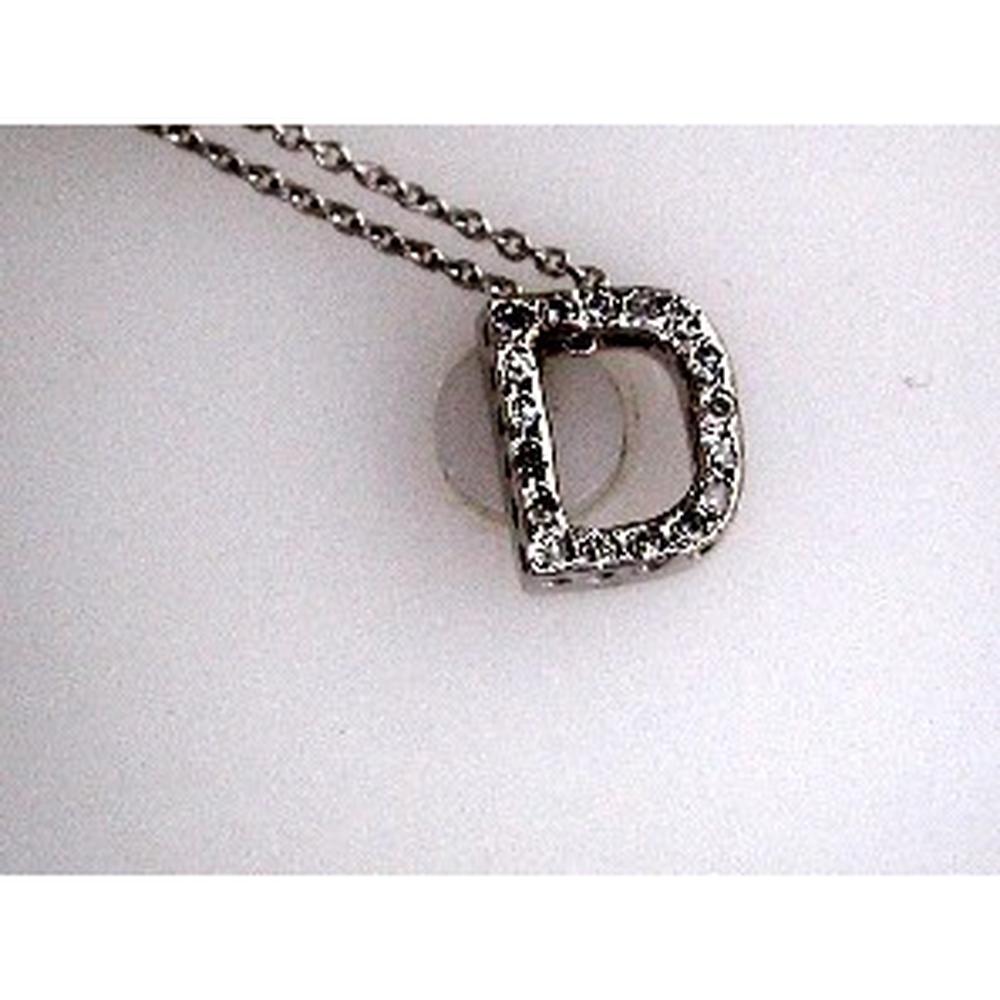 14K Yellow Gold Initial D Pendant with Round Diamonds - 0.15 Carat Total Diamond Weight - Royal Jewelry