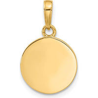 14K Yellow Gold "It's a Boy!" Pendant with Blue Enamel and Clear Epoxy Resin by Oro Pregiato