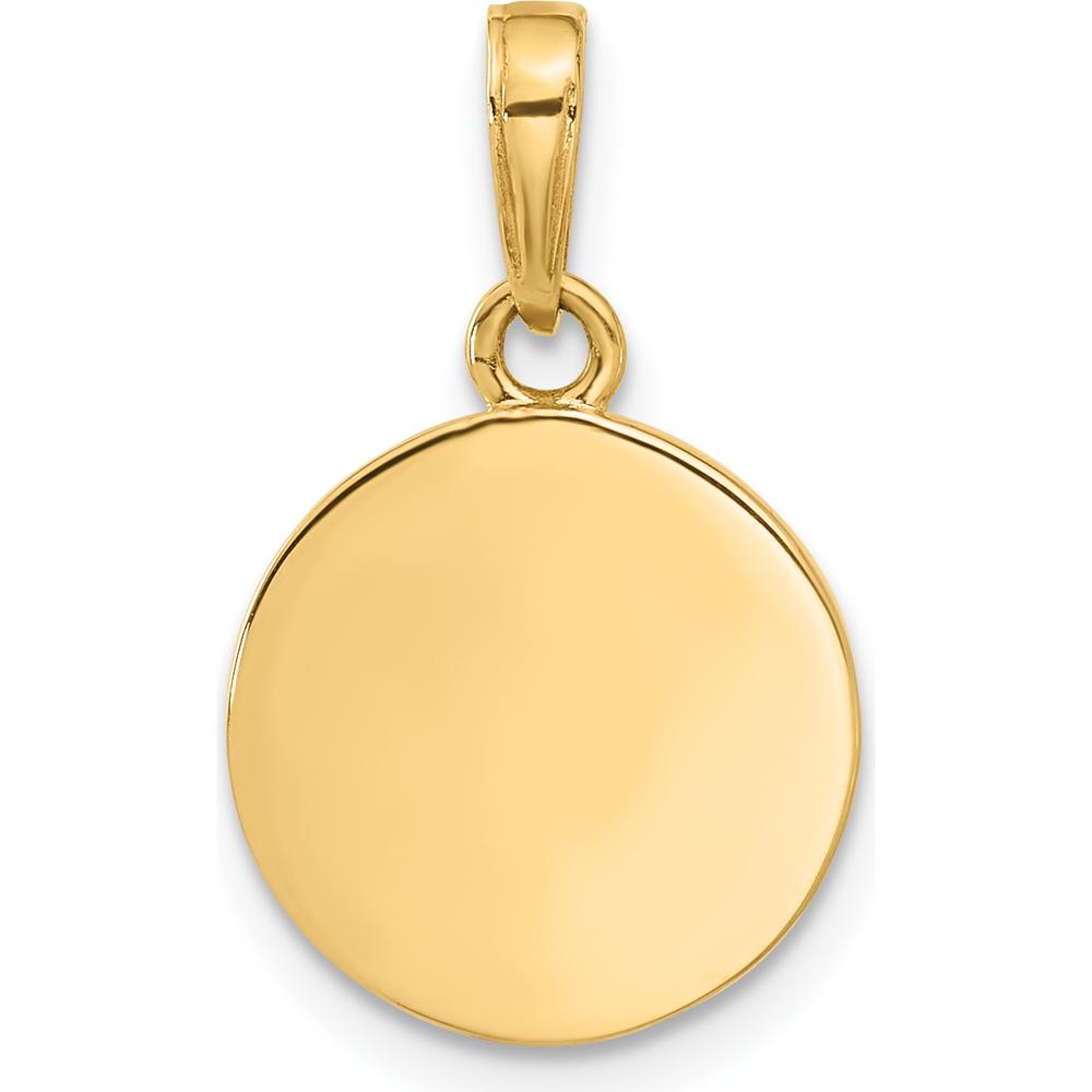 14K Yellow Gold "It's a Boy!" Pendant with Blue Enamel and Clear Epoxy Resin by Oro Pregiato