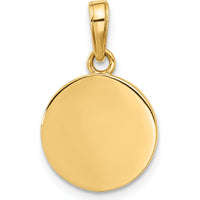 14K Yellow Gold "It's A Girl" Baby Feet Pendant with Pink Enamel Inlay by Oro Pregiato