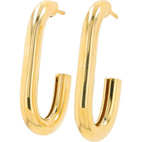 14K Yellow Gold J-Hoops - 3.15 grams