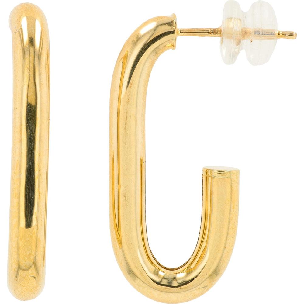 14K Yellow Gold J-Hoops - 3.15 grams