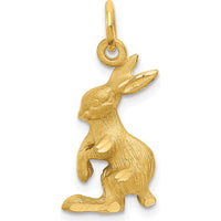 14K Yellow Gold Jack Rabbit Charm - 24mm Length by Oro Pregiato