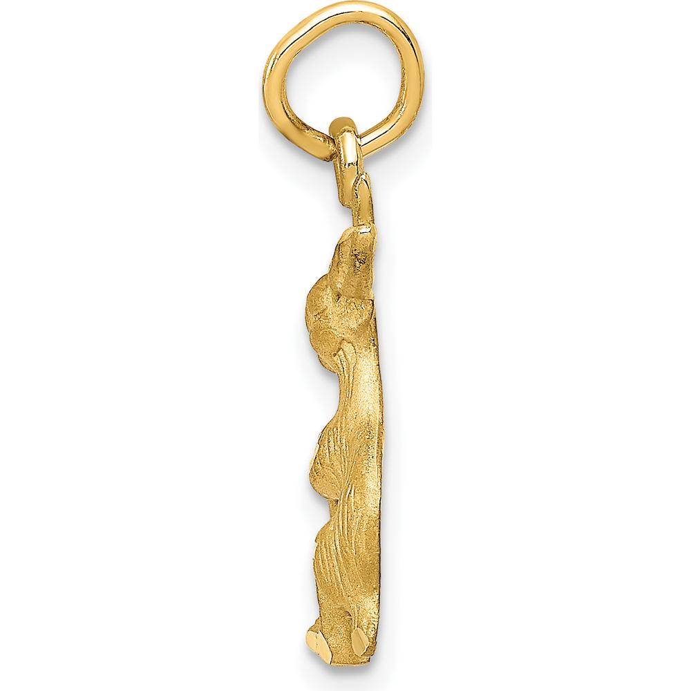 14K Yellow Gold Jack Rabbit Charm - 24mm Length by Oro Pregiato