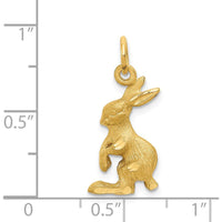 14K Yellow Gold Jack Rabbit Charm - 24mm Length by Oro Pregiato