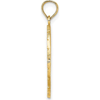 14K Yellow Gold Jamaica Hummingbird and Flower Pendant - Cultural Motif Charm by Oro Pregiato