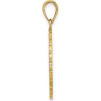 14K Yellow Gold Jamaica Palm Tree Disk Charm Pendant by Oro Pregiato