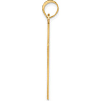 14K Yellow Gold JESUS Laser Cut Cross Pendant Charm - Faith Symbol Design by Oro Pregiato