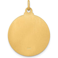 14K Yellow Gold Jesus Medal Pendant - Die Struck Solid Gold Design by Oro Pregiato