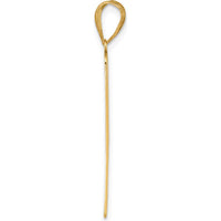 14K Yellow Gold Justice Tarot Card Pendant - Meaningful Themed Charm with Textured Detail by Oro Pregiato