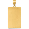 14K Yellow Gold Justice Tarot Card Pendant - Meaningful Themed Charm with Textured Detail by Oro Pregiato
