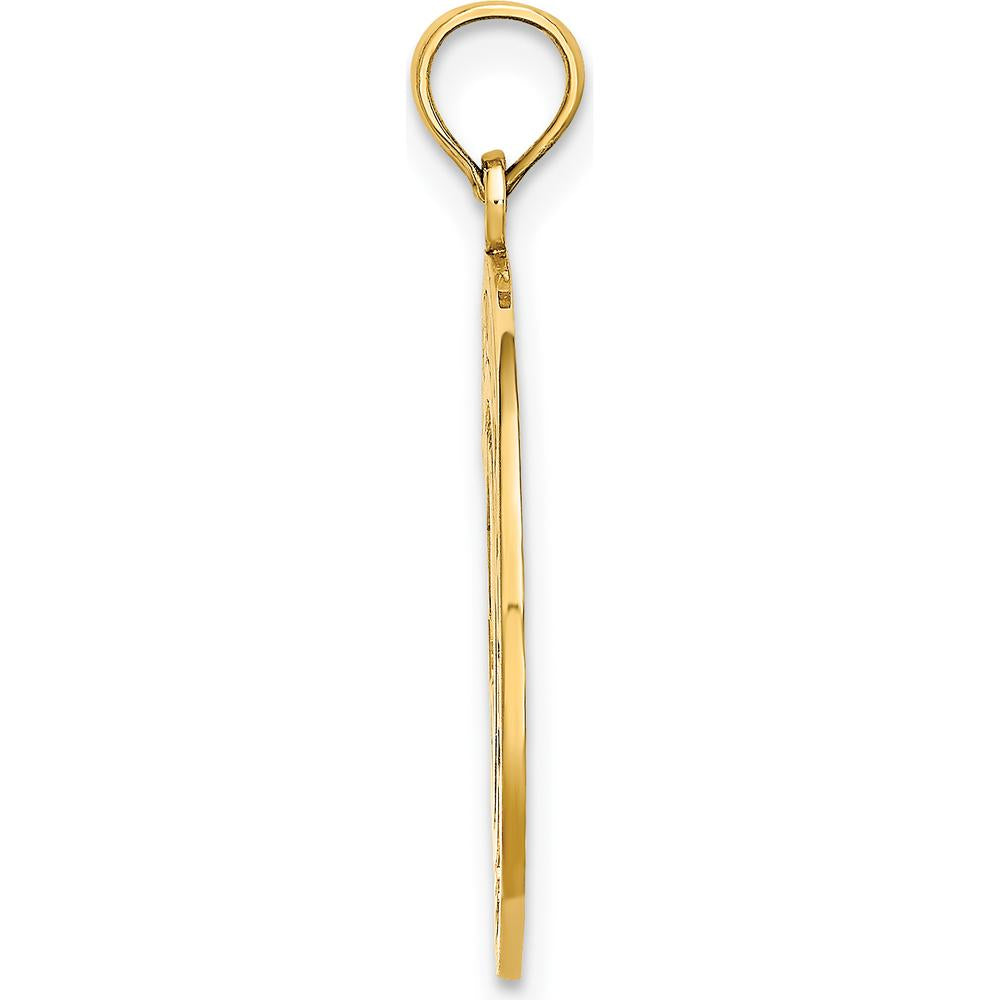 14K Yellow Gold Kennebunkport Dolphins Pendant - 25.5mm Length by Oro Pregiato