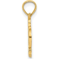 14K Yellow Gold Key West Bicycle Charm Pendant - Polished Finish by Oro Pregiato