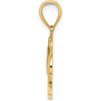 14K Yellow Gold Key West Dolphin Charm Pendant - Tropical Ocean Inspired Design by Oro Pregiato