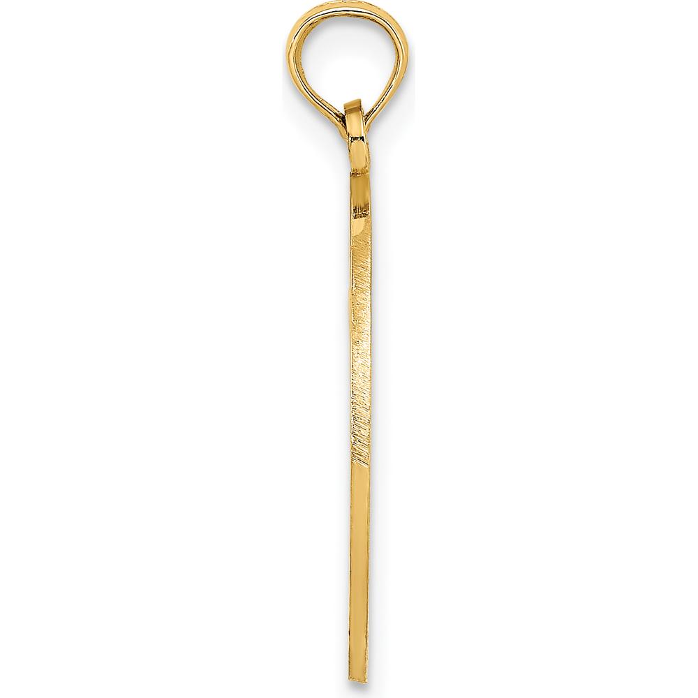 14K Yellow Gold Key West Sailboat Circle Charm Pendant - 24mm Length by Oro Pregiato