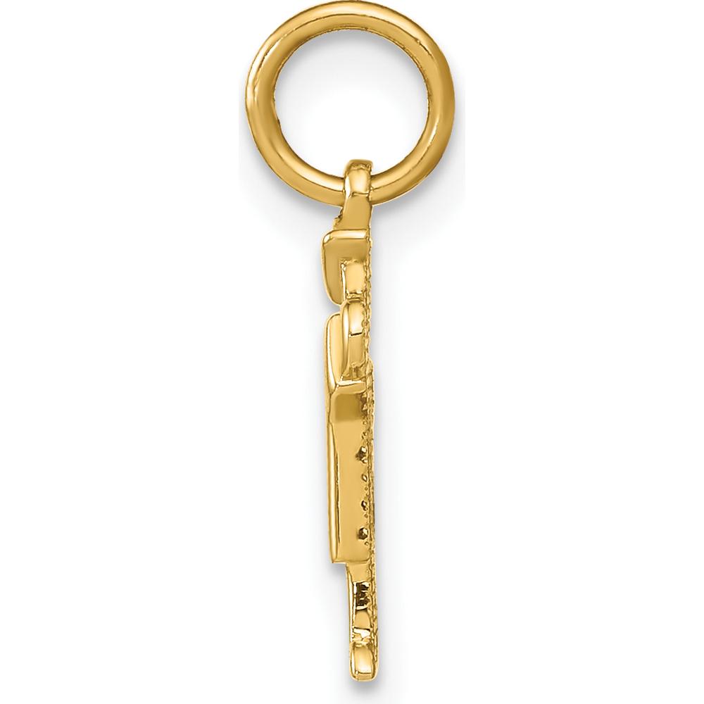 14K Yellow Gold Kids Mini Boy Kiss Charm - 18mm in Length by Oro Pregiato