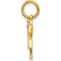 14K Yellow Gold Kids Mini Girl Love Charm Pendant by Oro Pregiato