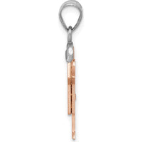 14K Yellow Gold Kids Small Boy with Hat Pendant with Round Diamond - 0.015 Carat Diamond by Oro Pregiato