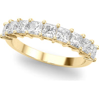 14K Yellow Gold Lab Diamond 1.50 Carat 9 Stone Band Ring - Size 7 by Robinson's Jewelers