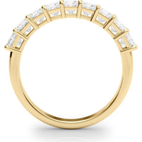 14K Yellow Gold Lab Diamond 1.50 Carat 9 Stone Band Ring - Size 7 by Robinson's Jewelers