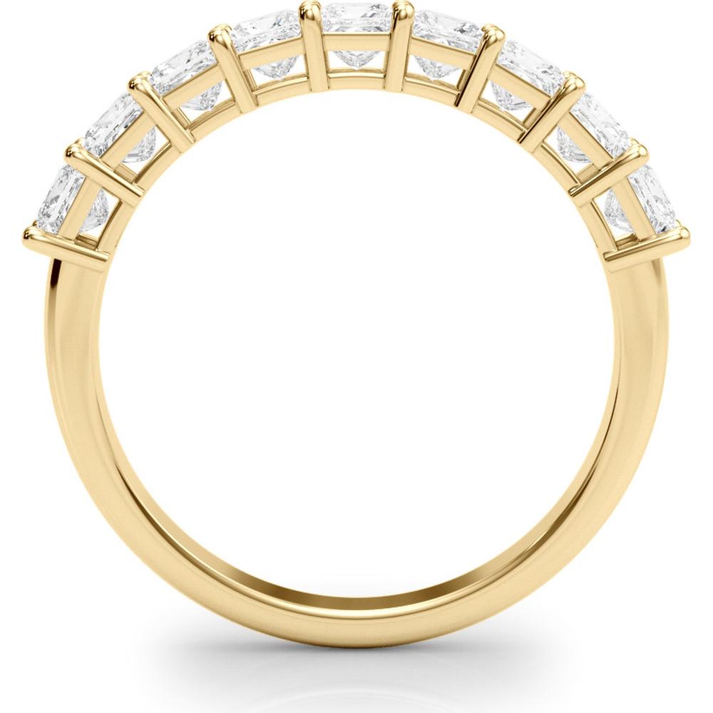 14K Yellow Gold Lab Diamond 1.50 Carat 9 Stone Band Ring - Size 7 by Robinson's Jewelers