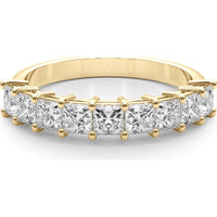 14K Yellow Gold Lab Diamond 1.50 Carat 9 Stone Band Ring - Size 7 by Robinson's Jewelers