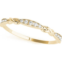 14K Yellow Gold Lab Diamond Fashion Band - 0.07 Carat Total Weight - Size 7 by Robinson's Jewelers