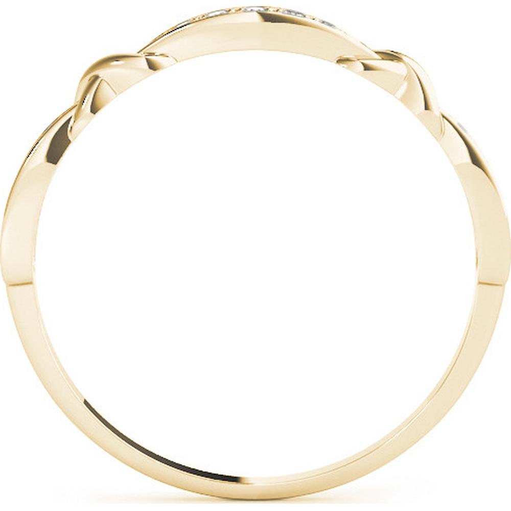 14K Yellow Gold Lab Diamond Fashion Band - 0.07 Carat Total Weight - Size 7 by Robinson's Jewelers