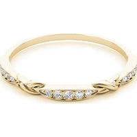 14K Yellow Gold Lab Diamond Fashion Band - 0.07 Carat Total Weight - Size 7 by Robinson's Jewelers